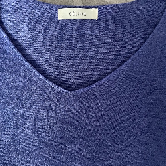 Celine Blue Silk Cashmere sweater - Picture 6 of 6